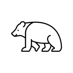 Bear icon. outline icon