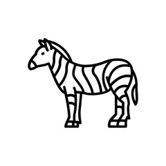 Zebra icon. outline icon