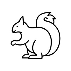 Squirrel icon. outline icon