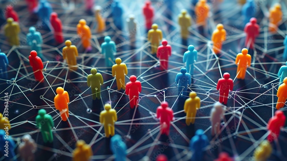 Poster concept of internet social network communication. generative ai