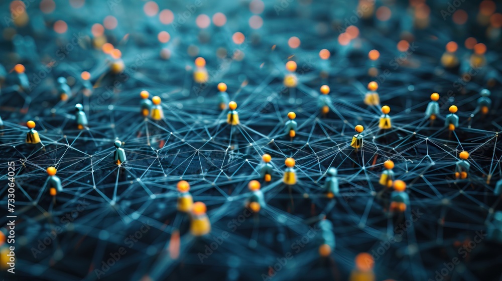 Poster concept of internet social network communication. generative ai