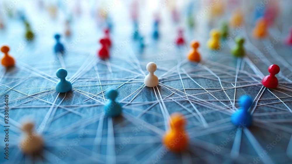 Poster concept of internet social network communication. generative ai