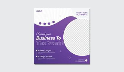 Digital business marketing banner for social media post template & Set of Editable square business web banner design template Suitable for social media post, instagram & facebook story and web ads
