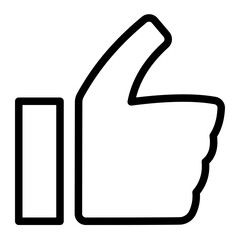 Obraz premium This is the Like icon from the Tools and Construction icon collection with an Outline style
