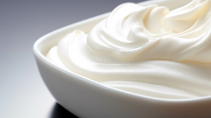 yogurt with whipped cream   high definition(hd) photographic creative image