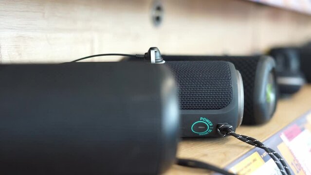 musical bluetooth speaker in the store