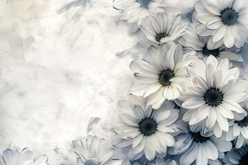 Background of daisy flowers of different colors