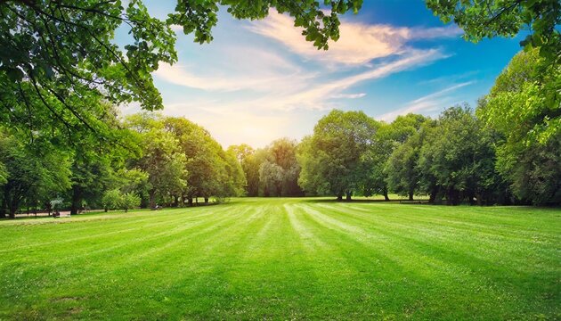 nature background park with meadow