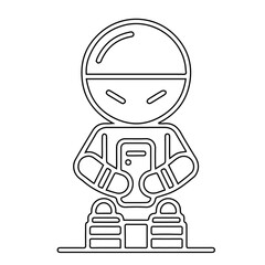 robot logo. robot vector illustration.