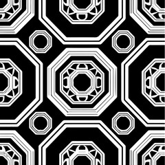 black and white seamless pattern or background.