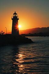Fototapeta premium Sunset at the lighthouse
