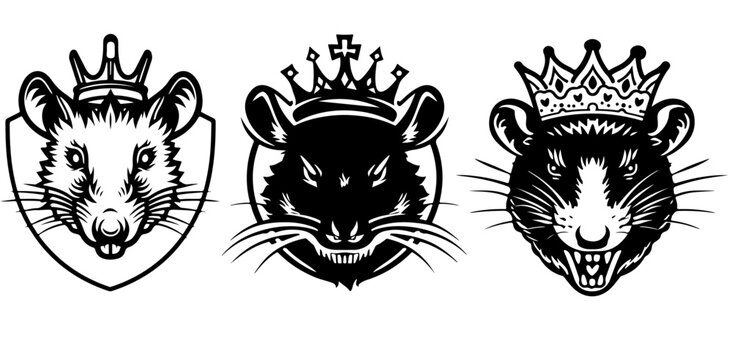Rat head, hamster, Rat logo, hamster logo, hamster and rat illustration. rat and hamster king. 