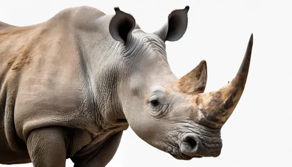 Fotobehang rhino isolated on white background © Richard