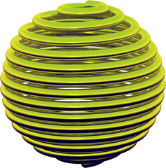 ゴールドのスパイラル球体