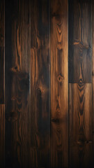 Vintage Woodgrain Elegance: Dark Textured Background with Retro Plank Wood. generative AI