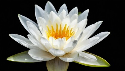 Fototapeta na wymiar close up of white lotus flower isolated on black background