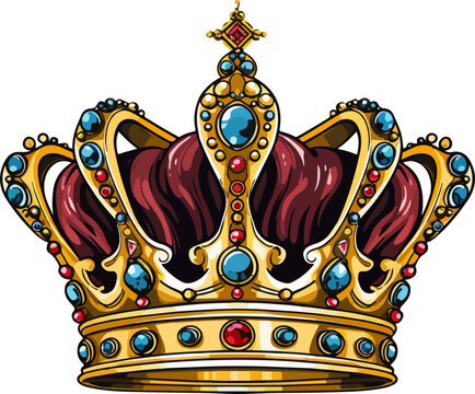 crown vector illustration isolated on transparent background. 
