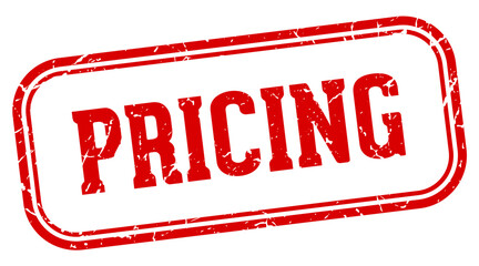 pricing stamp. pricing rectangular stamp on white background
