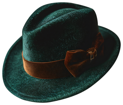 A Stylish St. Patrick's Day Hat with Clover Isolated