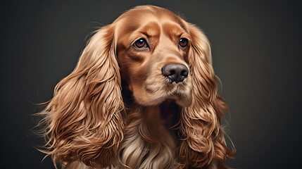 Cocker spaniel with a silky coat