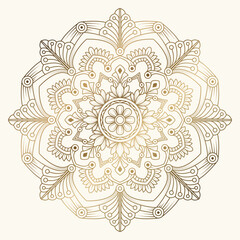 Elegant Golden Floral mandala Ornament Pattern design vector illustration