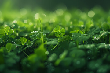 St. Patrick's Day - Green clover with a nice background