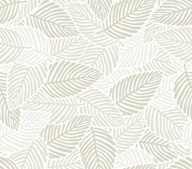 Seamless exotic pattern with palm leaves.