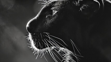 Majestic panther closeup. AI generated.