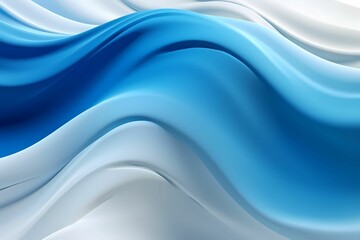 AI generated illustration of white and blue wavy patterns as a background