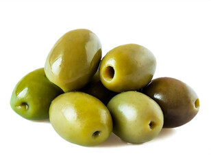 Oliven isoliert auf weißem Hintergrund, Freisteller 