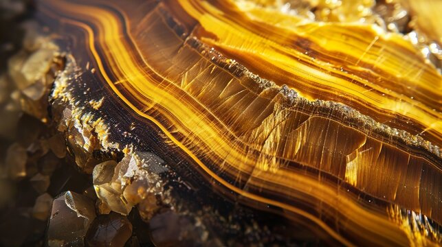 Gemstone Tigers eye  Closeup, Wallpaper, background