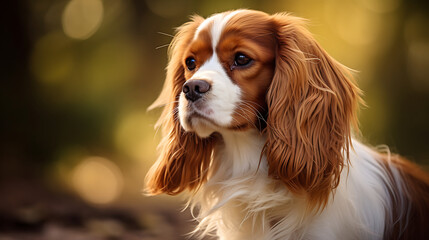 King Charles Spaniel with long ears
