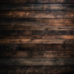 Blank dark brown background with a wooden texture. AI-generated.