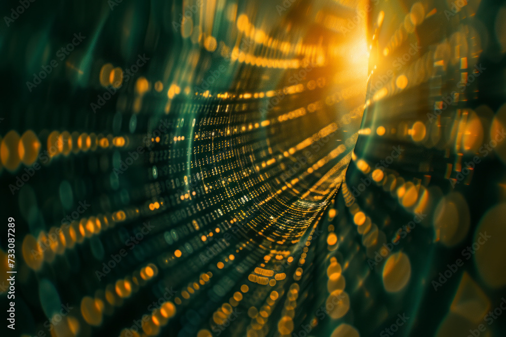 Poster digital technology concept. binary code.