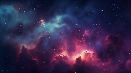 Mesmerizing nebula star wallpapers with dreamy atmospheres in dark turquoise and light maroon hues.