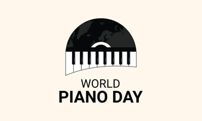 World piano day, world piano day march 29 vector illustration.