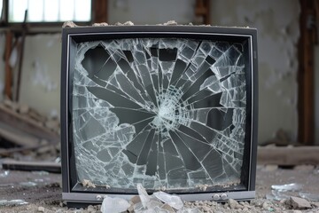 Broken TV in the Middle of a Room