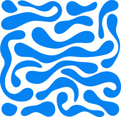 Fluid pattern illustration. Liquify abstract hand drawing design element