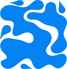 Fluid pattern illustration. Liquify abstract hand drawing design element