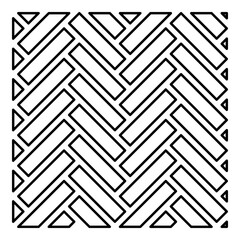 Parquet parquetry wooden floor timber interior nature material contour outline line icon black color vector illustration image thin flat style