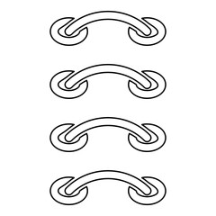 Cross stitching sew darning-stitch stalks of the threads insertion sewing sramps connect fabric Surgical seams Rough seam patch suture contour outline line icon black color vector illustration image 