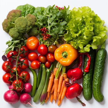 Name of Image: Fresh Vegetables Isolated on White Background