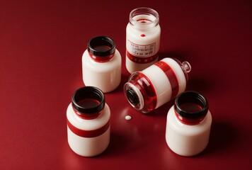 Various medicines of colors and shapes