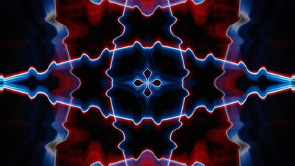 Blue and orange abstract flash neon vj loop