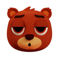 Cute Bear Sleepy 3D  Emoji