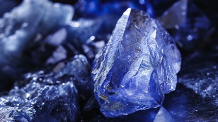 Gemstone Tanzanite Closeup, Wallpaper, background