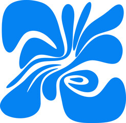 Fluid pattern illustration. Liquify abstract hand drawing design element