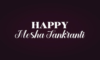 Obraz premium Happy Mesha Sankranti Text illustration Design