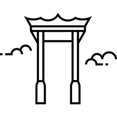 thailand giant swing line icon for decoration, website, web, mobile app, printing, banner, logo, poster design, etc.