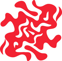 Fluid pattern illustration. Liquify abstract hand drawing design element